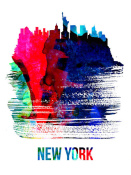 NAXART Studio - New York Skyline Brush Stroke Watercolor
