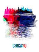 NAXART Studio - Chicago Skyline Brush Stroke Watercolor