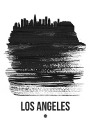NAXART Studio - Los Angeles Skyline Brush Stroke Black