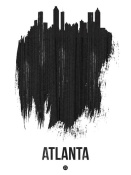 NAXART Studio - Atlanta Skyline Brush Stroke Black