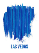 NAXART Studio - Las Vegas Skyline Brush Stroke Blue