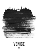 NAXART Studio - Venice Skyline Brush Stroke Black