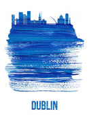 NAXART Studio - Dublin Skyline Brush Stroke Blue