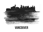 NAXART Studio - Vancouver Skyline Brush Stroke Black II